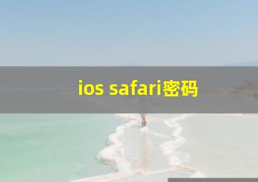 ios safari密码